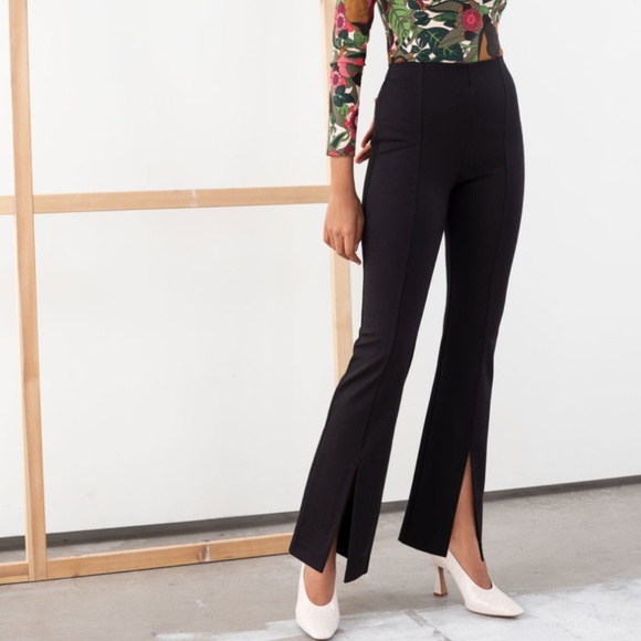 & Other Stories Pants - & other stories front slit trousers
